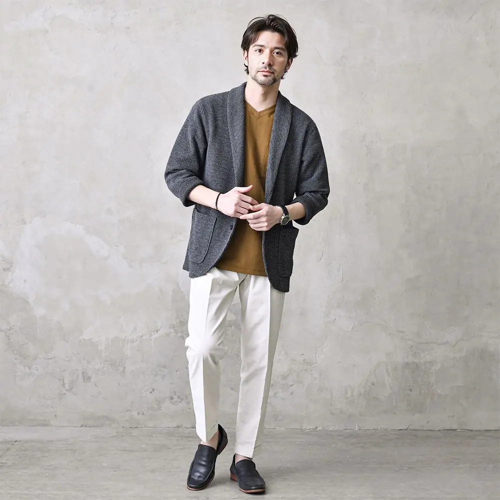カーディガン メンズ 秋冬 ビジネス コットン 綿100% ニット 目立つ 品番：MAHM0000026 MATCH麻吉 マッチ のメンズ ファッション通販SHOPLIST ショップリスト