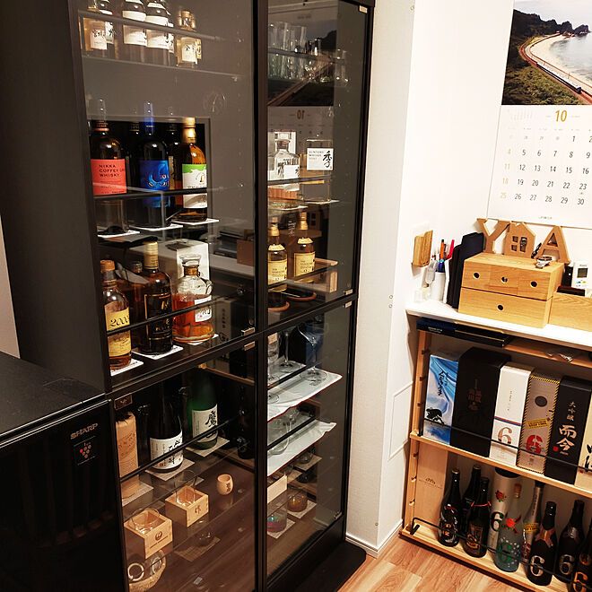 ウィスキーのおしゃれなアレンジ・飾り方のインテリア実例RoomClip ルームクリップ