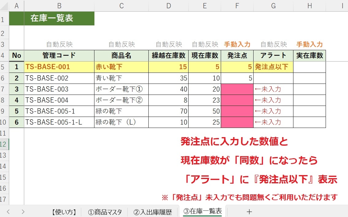 エクセルを使った在庫管理表の作り方Office Hack