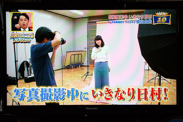 テレビ番組でスチール撮影のカメラマンをしました