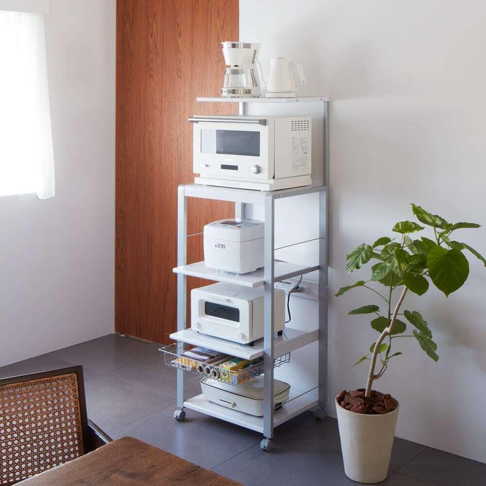 楽天市場 冷蔵庫ラック 一人暮らし用 幅58cm キッチン家電 電子レンジ オーブントースター 収納棚 : kanaemina