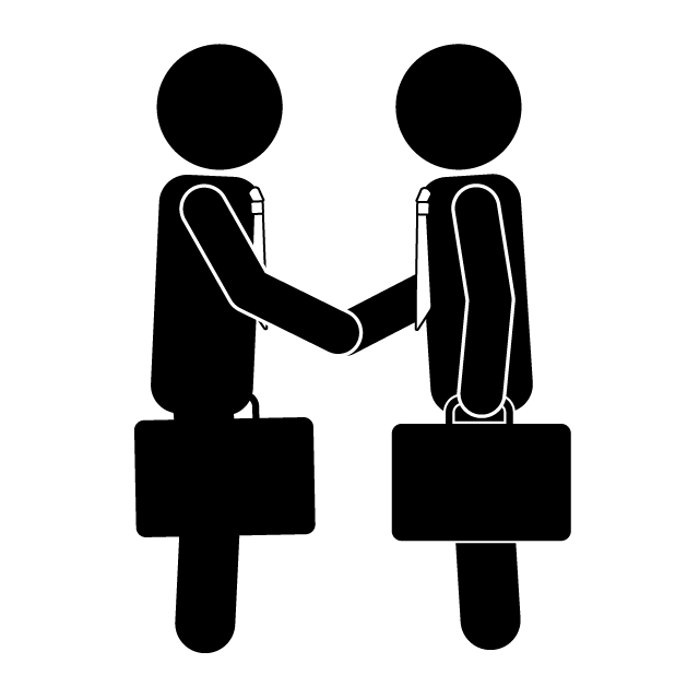 商談が成立する信頼関係を結ぶ仲良くなる - 人物イラスト無料素材