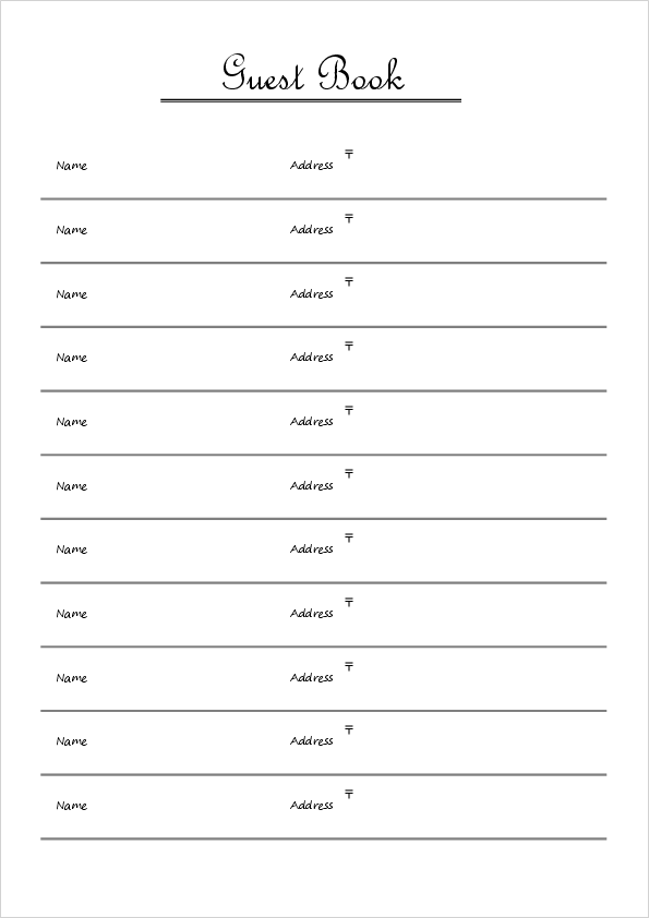 ゲストブック 芳名帳 を手作り テンプレート・簡単印刷アイデア - SUNNY Wedding Design