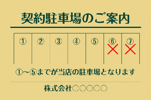 駐車場のご案内看板セミオーダーで制作できるパネル看板のe看板