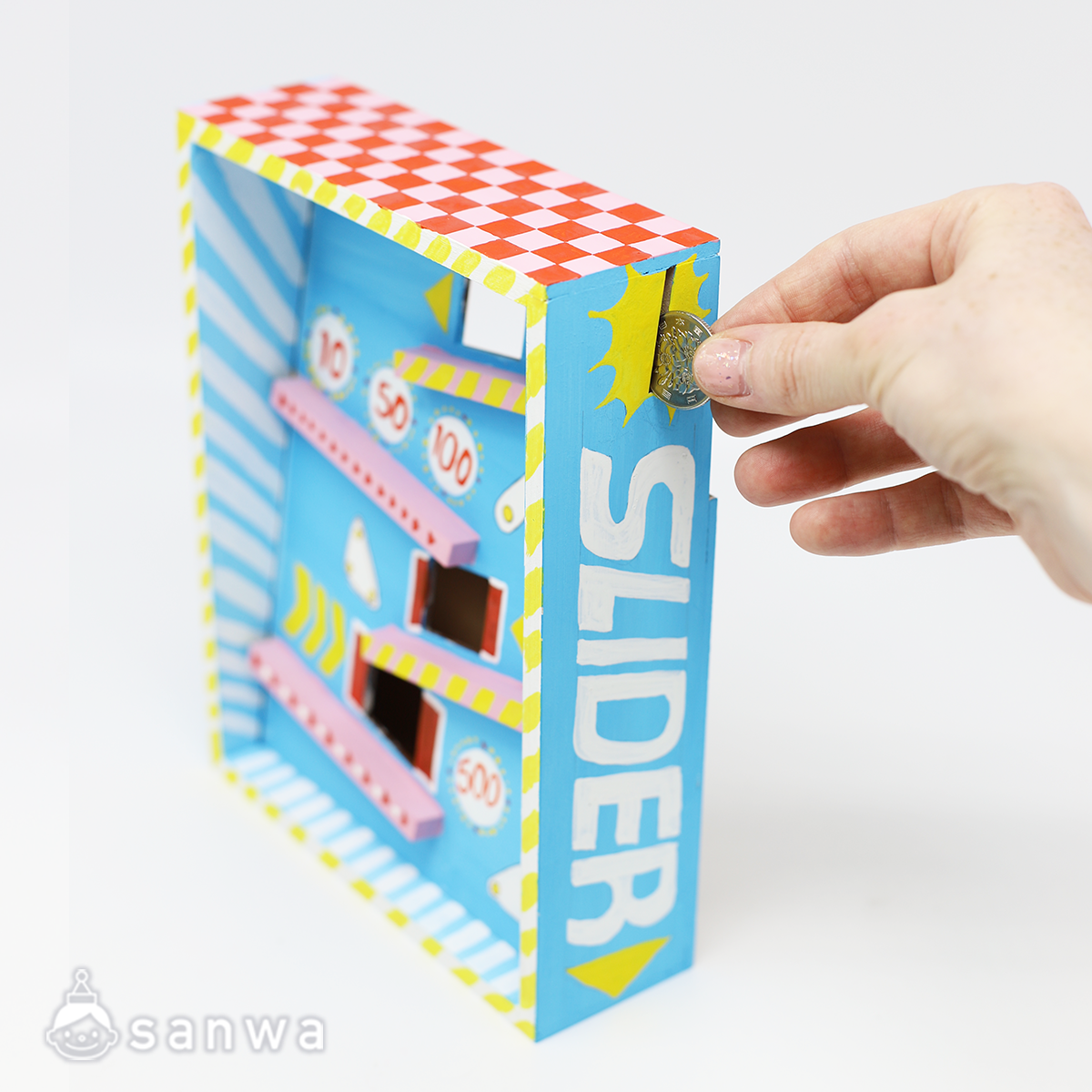 Amazon.co.jp:たのつく木で作るスライダー貯金箱 工作キット 小学生 仕分け ハロウィン 子供 低学年 アイデア 木製 知育玩具クラフト プレゼント 夏休み : おもちゃ