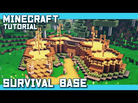 マイクラ建築：サバイバルで実用的な１種類の木で作れる仮拠点。簡単10×10。No.125SOUのマイクラログ