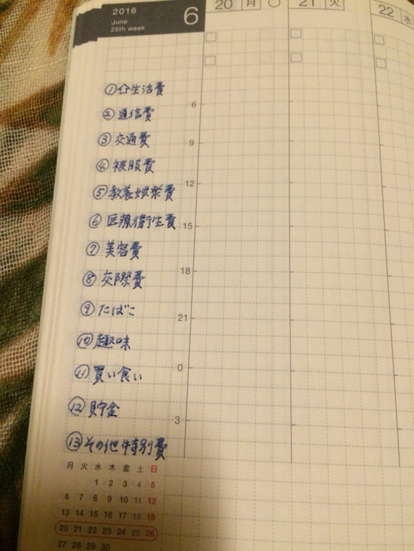 家計管理 ほぼ日手帳カズンを家計簿にしてみたけれどダメ主婦の日常