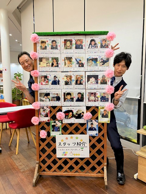 スタッフ紹介ボード完成♬カーメイト曽根＾＾