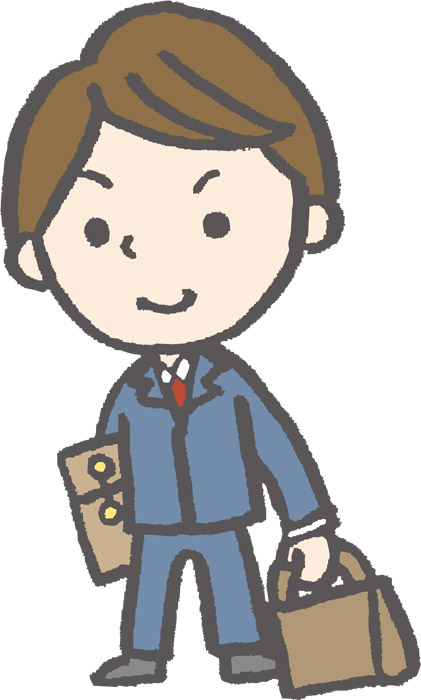 営業マンの説明を聞くお客様 無料イラスト