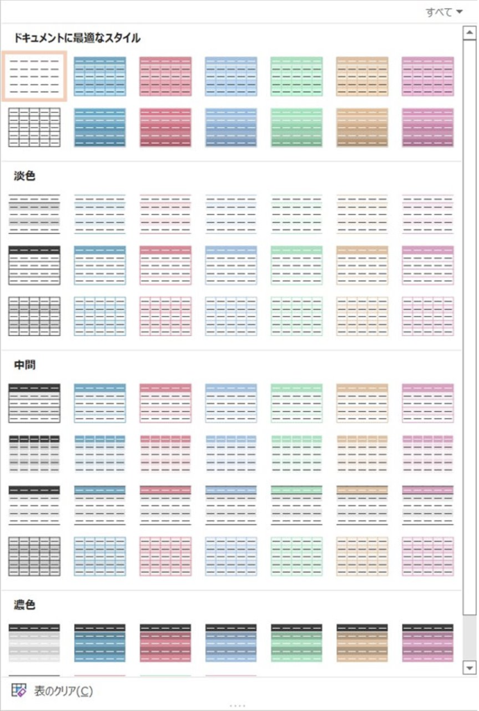 Wordの表を一瞬で見やすくする方法「表スタイル」を活用しよう