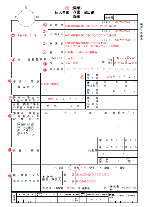 フリーランス向け個人事業の開業届出の提出方法 実例付きぎほう.net