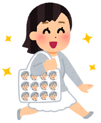 バックセット トートバッグ、マイバッグ、エコバック、ショッピングバッグ、買い物袋：イラスト無料