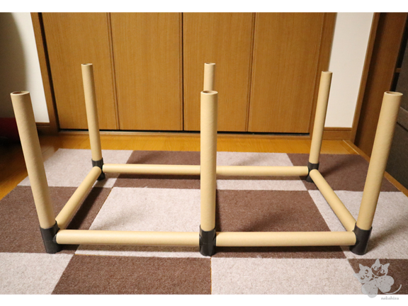 100均 クラフトラック セリア で簡単な棚を作るよ。リビングに置いて鞄の避難所にする予定です。rooms19