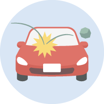 フロントガラス交換 飛び石による交換の自動車保険適用ブログ大阪府東大阪市の自動車ガラス専門店・株式会社水野ガラス