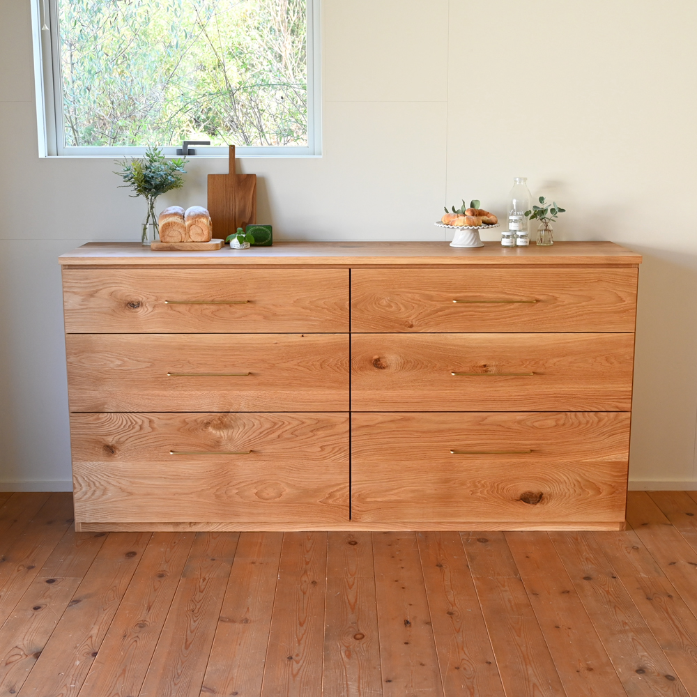 木製バックカウンター 奥行45cm エクリュストエキオリジナル