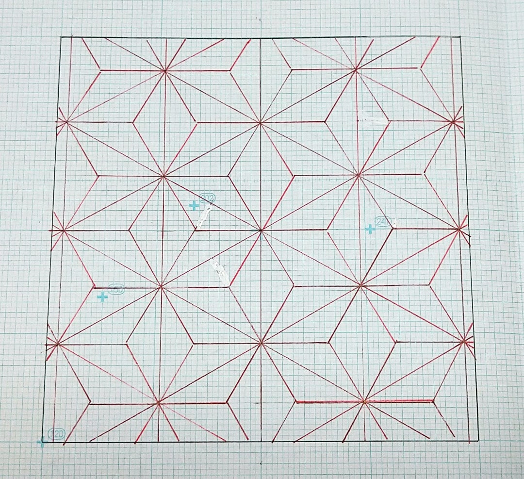 麻の葉文様」の解説と壁紙・背景用のパターンGIF素材－粋屋 日本の伝統文様と伝統色－