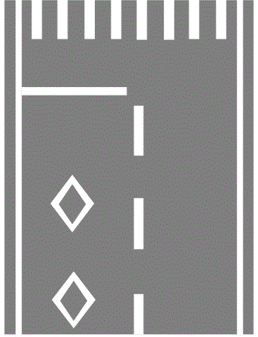 🔷 ダイヤマークとは？ , 道路に描かれた「ダイヤマーク」は、前方に 横断歩道や自転車横断帯 があることを知らせる路面標示です。 ,正式名称は「横断歩道又は自転車横断帯あり」 標識令・指示標示210 。 , 横断歩道の手前 50m付近 と 30m付近 に設置されるのが基本です。 ,ただし道路の状況により省略や位置調整あり , ---, 🚧 ヒヤリハット例 ,