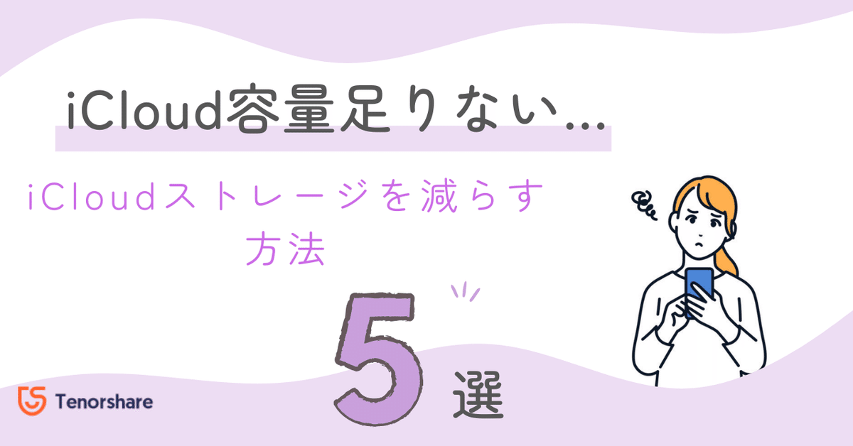 iCloudストレージを減らす方法5選！iCloud容量不足を解決！株式会社Tenorshare