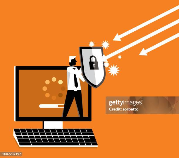 サイバー攻撃のアイコンセット。白い背景にウェブデザイン用のサイバー攻撃ベクター画像アイコンの概要セット」のベクター画像素材 ロイヤリティフリー1358403959Shutterstock