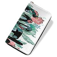 AmazonBuvan長財布 本革 財布 地球 マーク レディース 人気 母の日 春夏 大容量 小銭入れ 薄い マルチケース カード入れお札入れ クレジットカード 男女兼用バッグ・財布