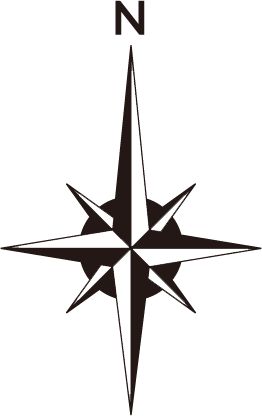 方位記号・方位マークの無料フリーダウンロードイラスト compass design