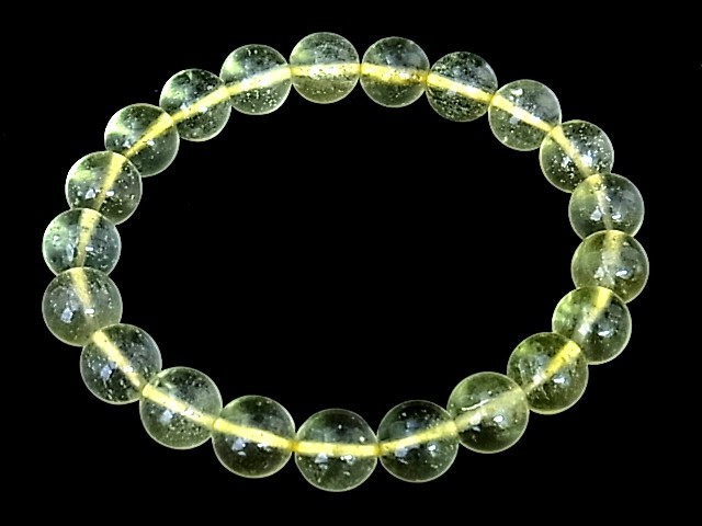 高品質 リビアングラス 7.5mm 隕石 天然石 ブレスレット