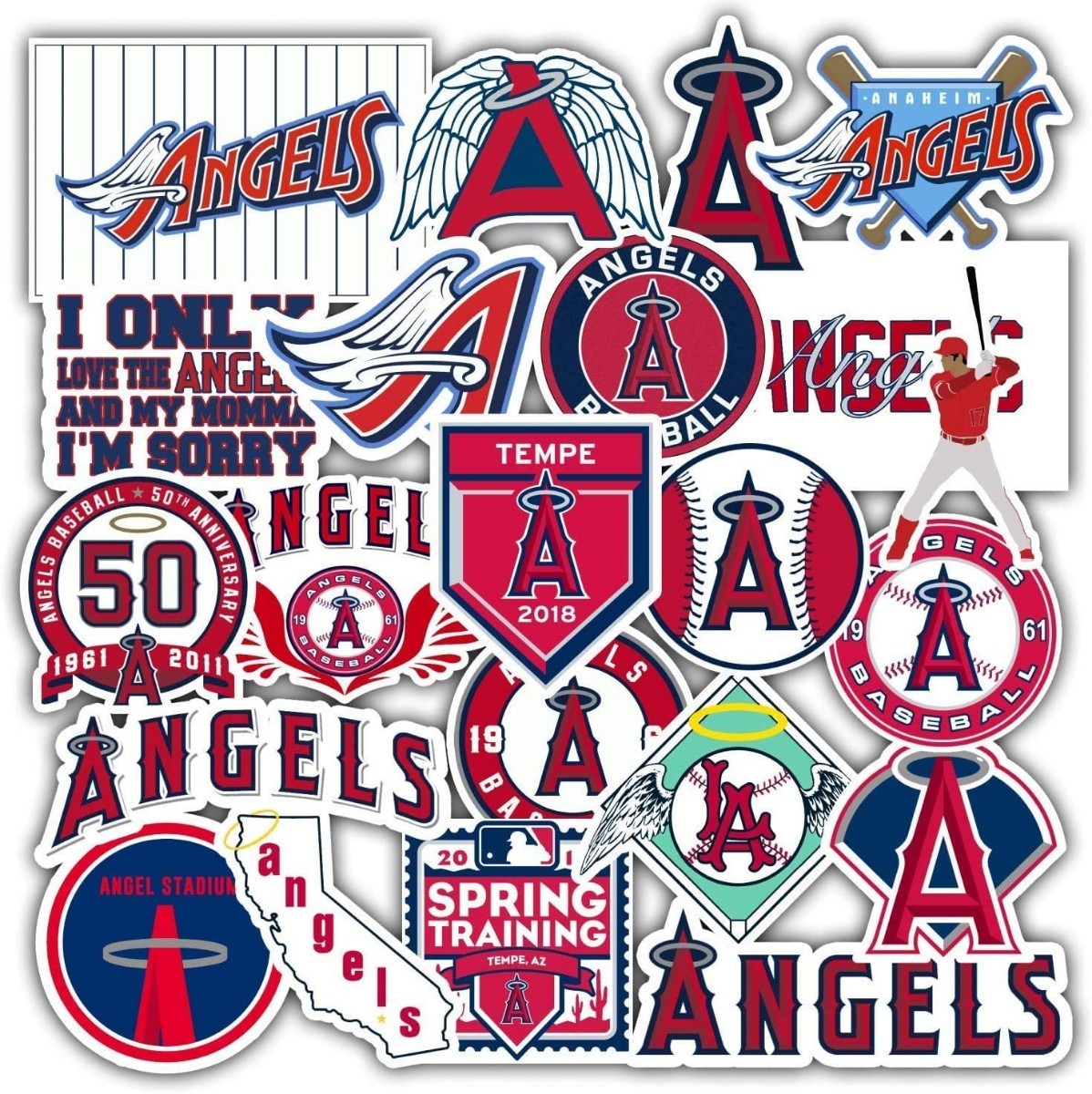 レアなエンゼルス球団ロゴシリーズ紹介♪ 大谷翔平選手の所属するエンゼルス！ 連日の報道でも活躍が伝えられ大注目されているエンゼルスですが実は本Bではレアな旧ロゴシリーズまで 幅広い応援グッズを取り揃えております♪ 71'当時のaロゴ、97' -'01当時の天使の羽ロゴ